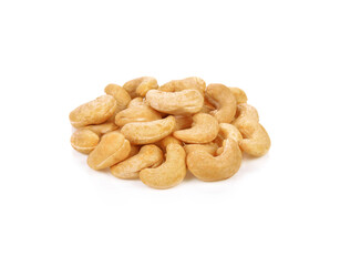 cashew nuts on white background