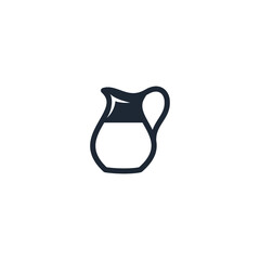 pitcher icon drink symbol vector illustration simple design element logo template