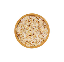 oat flakes isolated on white background.