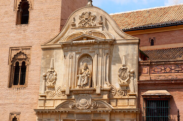 Obraz premium Historic buildings and monuments of Seville, Spain. Spanish architectural styles of Gothic. Santa Catalina