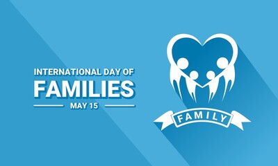 Vector illustration of a loving family, as a banner, poster or template for International Day of Families.