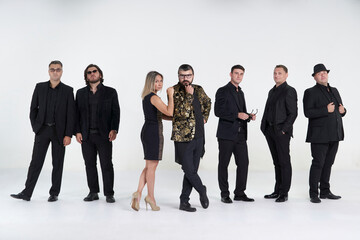 Obraz premium Diverse people group portrait on white background