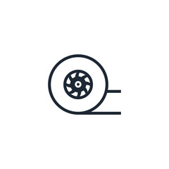 Fototapeta premium turbo charger icon vector illustration logo template