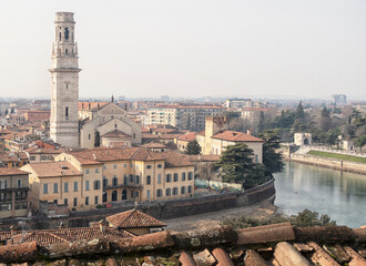 Verona, beautiful view of the historic center.