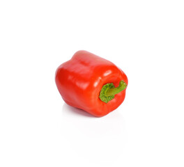 Red Bell pepper isolated on white background