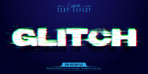 Glitch text, glitch style editable text effect