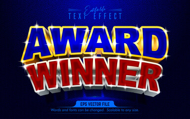 Fototapeta premium Award wınner editable text effect