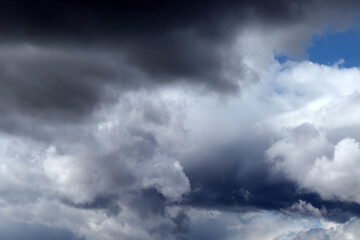 Storm clouds in the sky. Sky background texture.