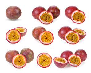 passion fruit isolated on white background