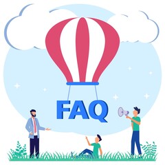 Illustration vector graphic cartoon character of FAQ