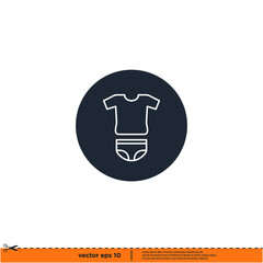 underwear icon vector illustration simple design element logo template