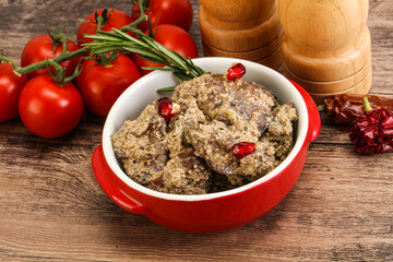 Chicken Liver with cream sauce