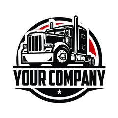 Semi Truck Logo. Trucking Company Logo Design