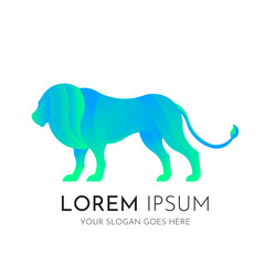 Lion gradient logo design