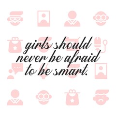 Happy women day quote. Editable vector illustration.