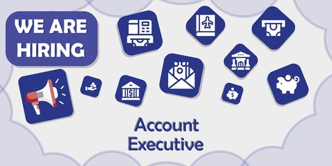 we are hiring account executive vector illustration
