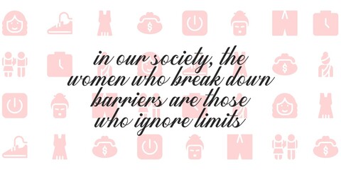 Happy women day quote. Editable vector illustration.