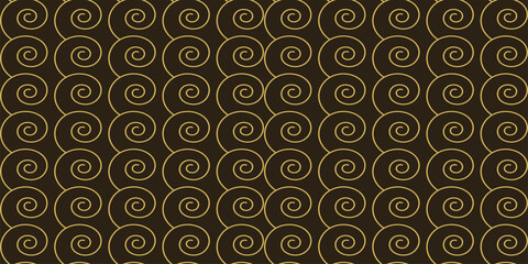 Background pattern with simple ornament on a black background in retro style, wallpaper. Seamless pattern, texture. Vector graphics