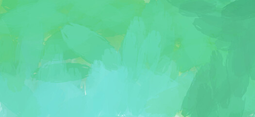 watercolor background in green and blue colors, soft pastel color splash and blotches with fringe bleed painting in abstract clouds shapes with paper