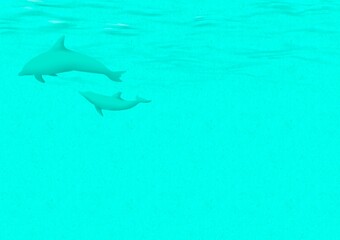 イルカが泳ぐ海の背景　