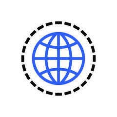 blue globe icon