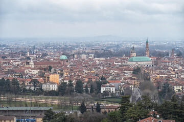 Fototapeta na wymiar Vicenza, beautiful view of the historic center.