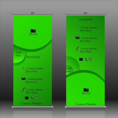 Roll up banner template, vector illustration, Business roll up.