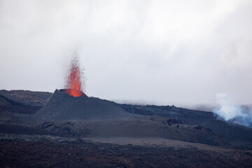 Eruption volcanique du Piton de la Fournaise à la Réunion
