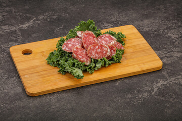 Iberian pork Fuet sausage slices