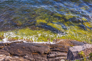 Beautiful view of coast line of Baltic sea.  Gorgeous nature landscape backgrounds. Sweden.