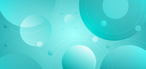 Abstract circles and lines circles overlapping on blue background.