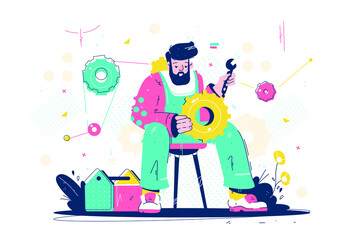 Husband for an Hour, Repair Service Joyful Male Characters
