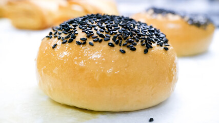 delicious pastry on white