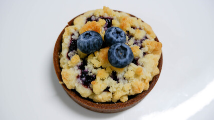  blueberry crumble tart top fresh blueberry