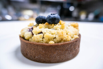  blueberry crumble tart top fresh blueberry