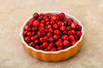 Sweet and tasty cranberry in the bowl