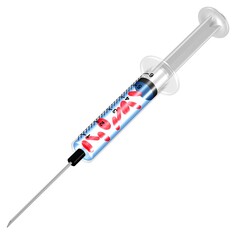 Fototapeta premium Spritze mit roten Blutzellen