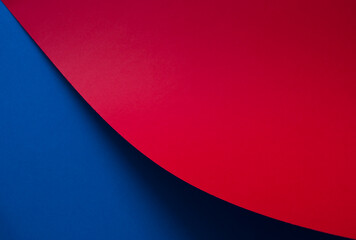 Red and blue abstract 3d colored paper background