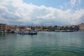 view of Chania - city on Crete island (Greece)