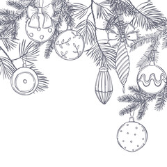 Christmas balls. Vector   illustration.