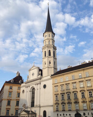 Fototapeta na wymiar Saint Michael's Church, one of the oldest churches in Vienna, Austria