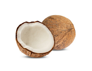 Coconut isolated on white Background