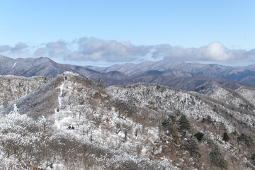 Winter snow scenery at Gyebangsan Mountain, Korea