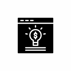Business idea icon in glyph style. Vector icon illustration