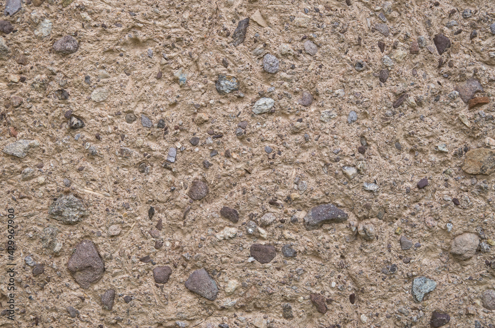 Canvas Prints Old plaster of mud and straw close