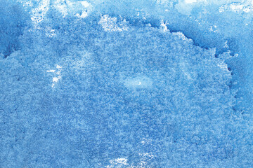 Fototapeta na wymiar Abstract background in monotype technique. Blue ultramarine color