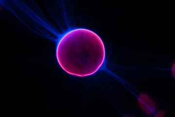 closeup of plasma lamp,