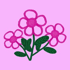  illustration of a pink flower