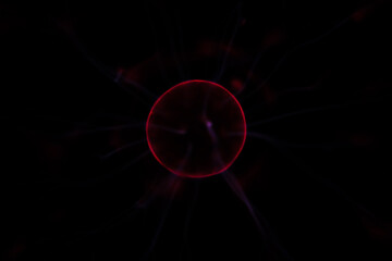 closeup of plasma lamp,