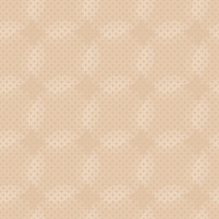 Seamless pattern. A texture of small four-pointed stars against a background of curved elements. Colors of old paper. Editable.